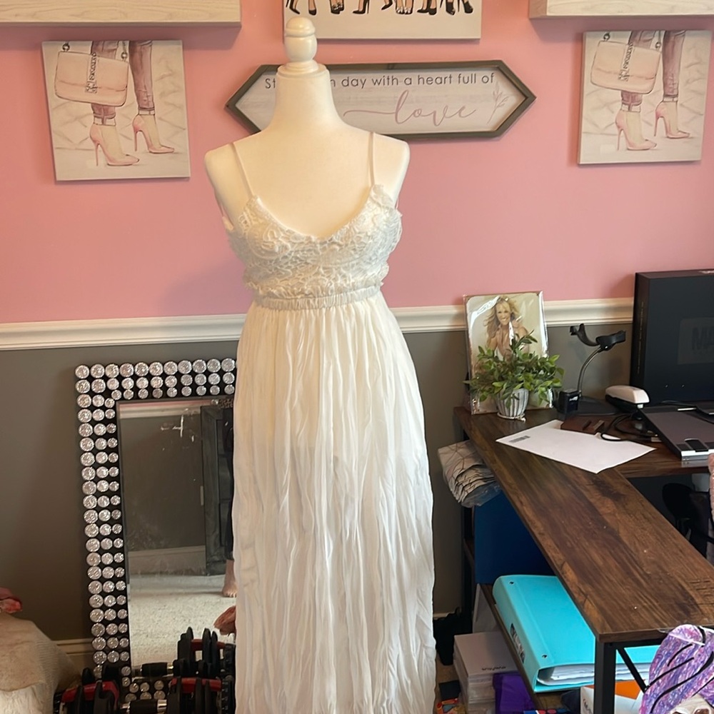 Long spaghetti strap dress